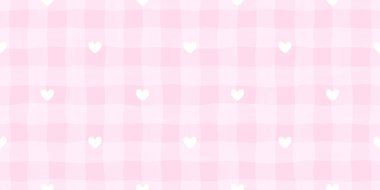 Tatlı çizgili, dikişsiz arka plan, suluboya dalgalar ve hafif gingham havası. Çocuk kumaşı, bebek odası dekoru ve kız işi tekstil baskıları için ideal..