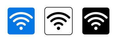 Havalı simge logosu için ücretsiz parola vektörlü Wifi alan sinyali. Fi set round için router dalga wlan 'lı çıkartma işareti. Parola posteri kablosuz interneti için boş alanı olan imza noktası Wi-Fi.