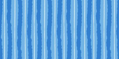 Çizgili suluboya dalga bebek çizgileri ve dikişsiz masa örtüsü. Mavi bez, ekoseli kumaş ve güzel bir arka plan izi. Pastel çizgili dikey şerit.