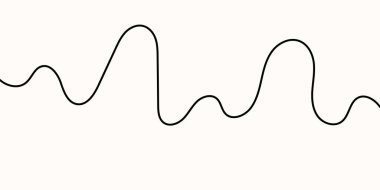 Çizgi kablo çizimi kıvrımlı eğri uzun ve soyut dolambaçlı ince dalgalı eğri iplik siyah desen vektörü ve kıvrımlı kablo karalama çizgi çizgi ayırıcı karalama yatay beyaz için.