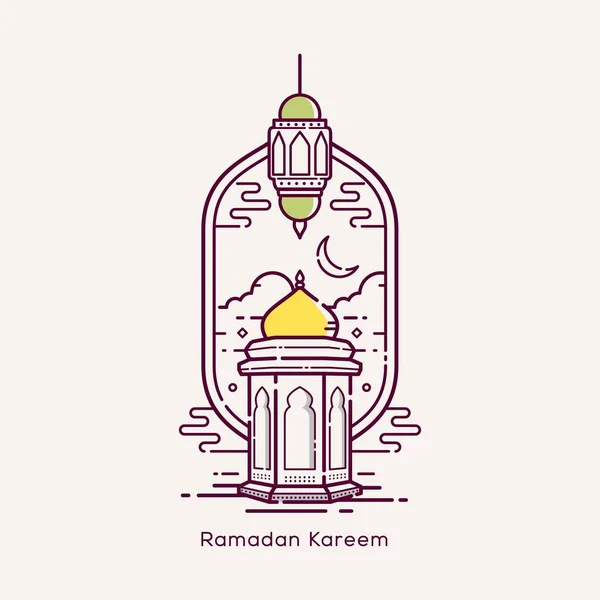Ramadan Kareem Caligrafia Árabe Significa Feriado Generoso Celebração Mês Santo — Vetor de Stock