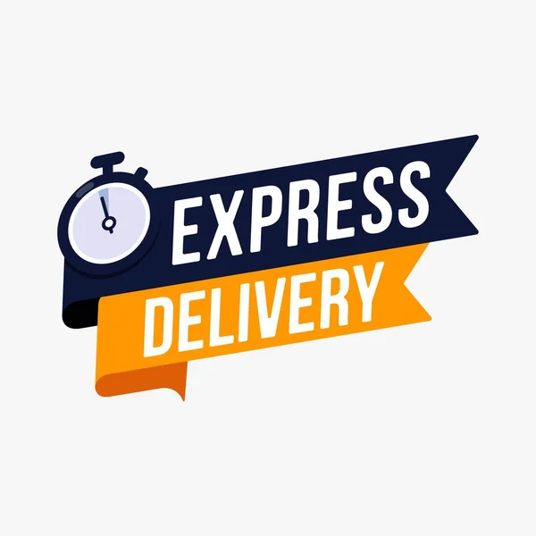 Express Delivery Label Teken Voor Banner Promotie Vector Illustratie — Stockvector