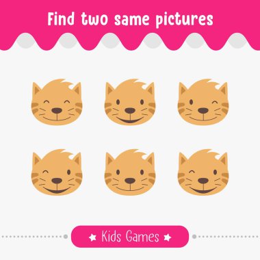 İki resim vektörü illüstrasyonuyla çocukların eğitim amaçlı anaokulu çocukları için oynadıkları oyun