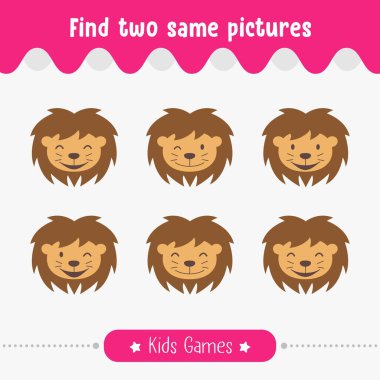 İki resim vektörü illüstrasyonuyla çocukların eğitim amaçlı anaokulu çocukları için oynadıkları oyun