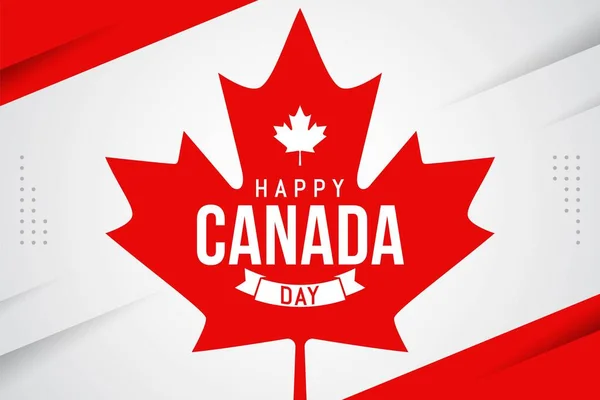 Happy Canada Day Celebration Banner Template Canadian Flag 1St July — Archivo Imágenes Vectoriales