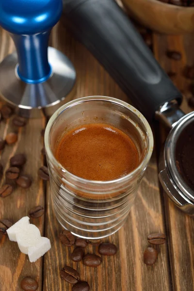 Bardakta espresso kahvesi — Stok fotoğraf