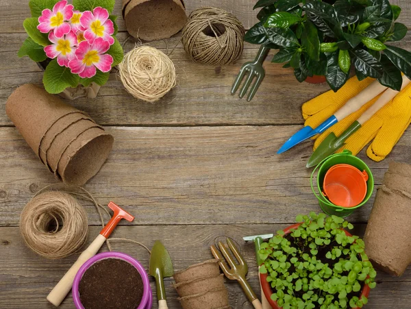 Garden tools close up — Stock Photo, Image