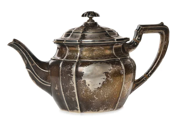 Vintage silver teapot — Stock Photo, Image