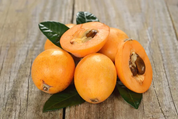 Ιαπωνικά loquat κοντινό πλάνο — Φωτογραφία Αρχείου