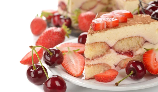 Pastel de tiramisú de fresa —  Fotos de Stock