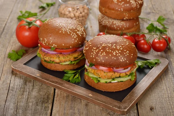 Vegetarian burger close up — Stock Photo, Image
