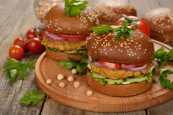 Vegetarian burger close up — Stock Photo, Image