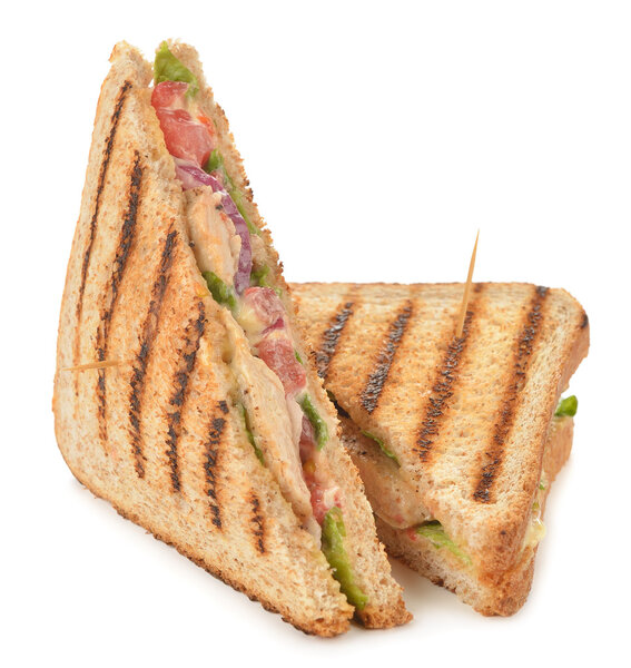 сэндвич с курицей и овощами