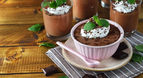 Choklad Mousse Brun Bakgrund — Stockfoto