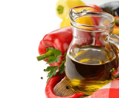 Cam kavanozda zeytinyağı