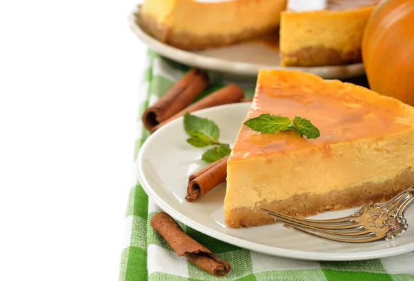 Balkabaklı cheesecake — Stok fotoğraf