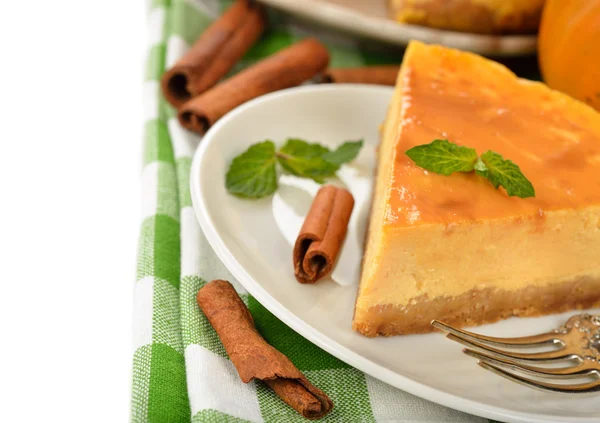 Pumpkin cheesecake — Stock Photo, Image