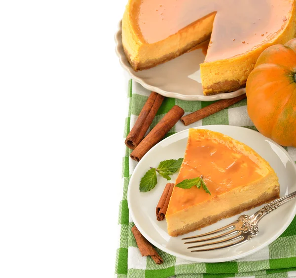 Tarta de queso con calabaza — Foto de Stock