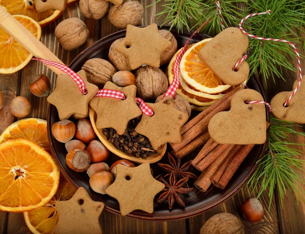 Vánoční složek a souborů cookie — Stock fotografie