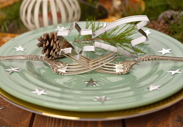 Christmas cutlery — Stock Photo, Image
