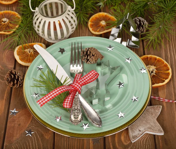 Christmas cutlery — Stock Photo, Image