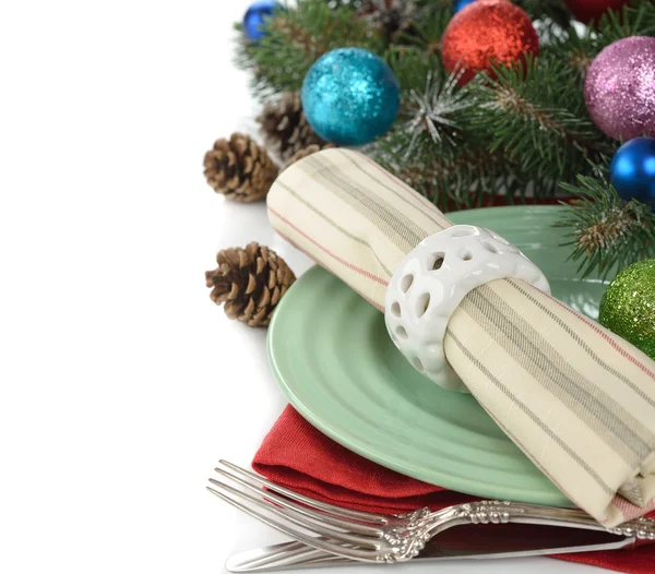 Holiday decorations and cutlery — Stock Photo, Image
