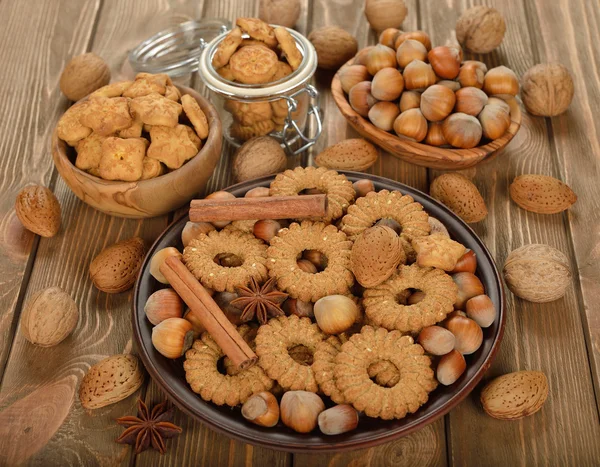 Walnut cookies — Stock Photo, Image