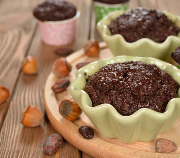 Chocolate muffins — Stock Photo, Image