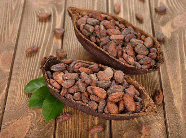 Granos de cacao naturales —  Fotos de Stock