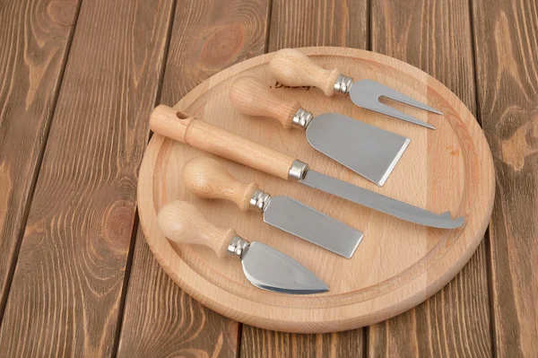 Set various cheese knives — Stock Photo, Image