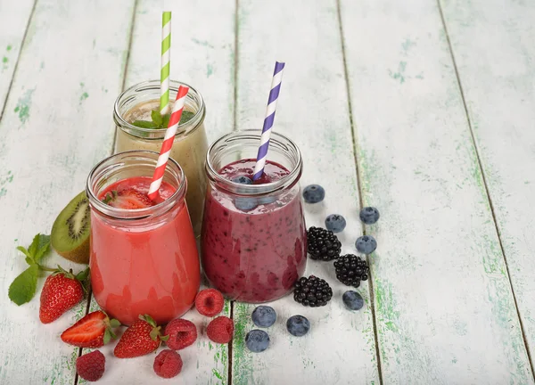 Various berry smoothies — Stock Photo, Image