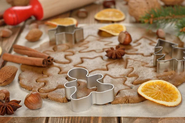 Ingredienti per la cottura dei biscotti di Natale — Foto Stock