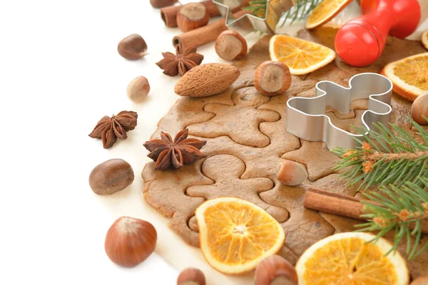 Ingrediënten voor het bakken kerstkoekjes — Stockfoto