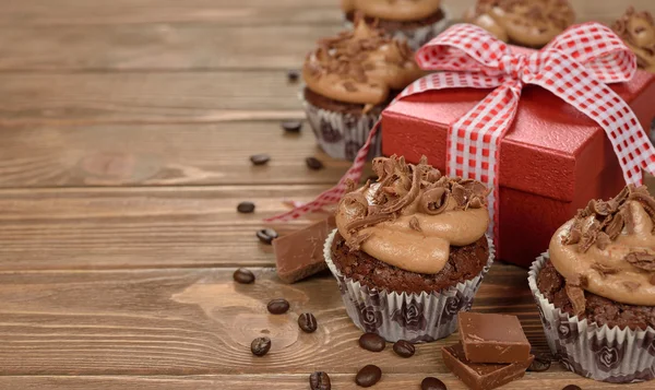 Cupcakes de chocolate — Fotografia de Stock