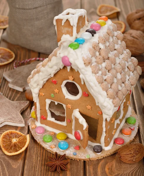 Casa de pão de gengibre de Natal — Fotografia de Stock