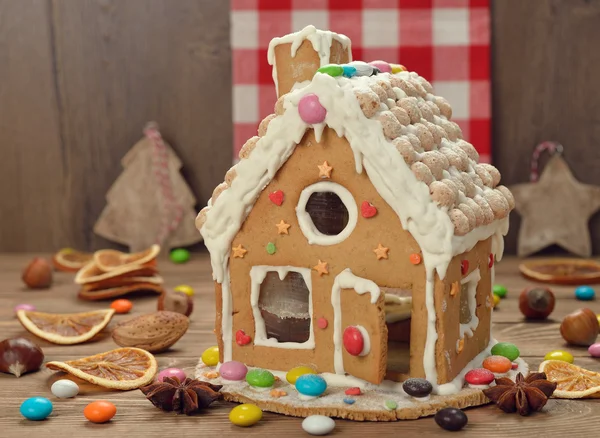 Casa de pão de gengibre de Natal — Fotografia de Stock