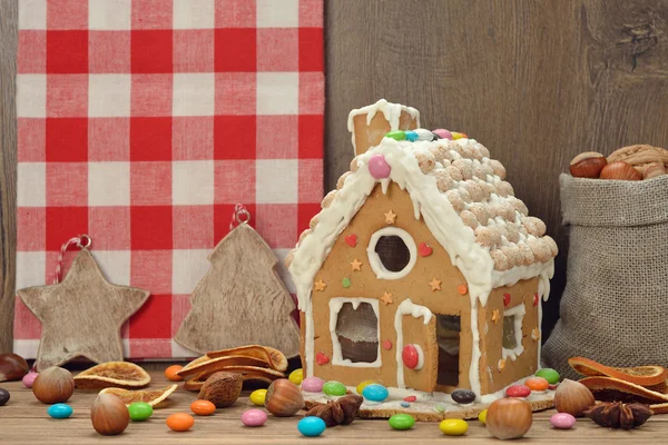 Casa de pão de gengibre de Natal — Fotografia de Stock