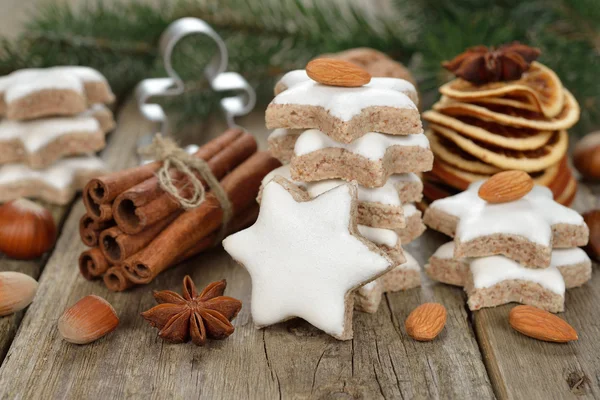 Christmas almond cookies — Stock Photo, Image