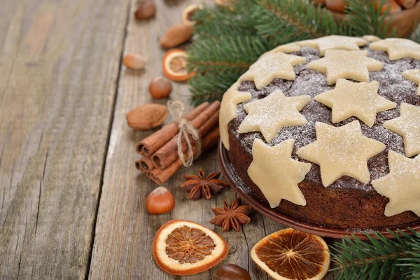 Traditioneller Weihnachtskuchen — Stockfoto