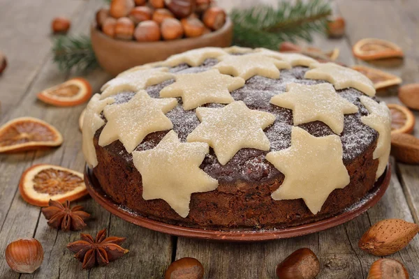 Traditional Christmas cake — Stock Photo, Image