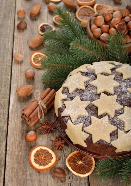 Traditional Christmas cake — Stock Photo, Image