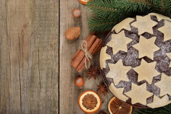 Torta di Natale tradizionale — Foto Stock