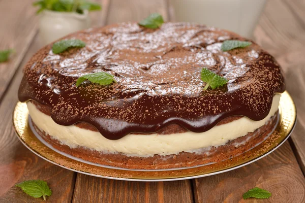 Chokladkaka närbild — Stockfoto