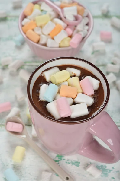 Ζεστή σοκολάτα με ζαχαρωτά — Φωτογραφία Αρχείου
