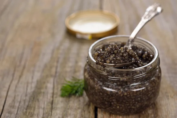 Natural black caviar — Stock Photo, Image