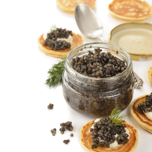 Natural black caviar — Stock Photo, Image