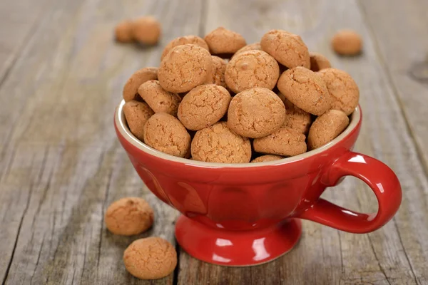 Amaretti sušenky zblízka — Stock fotografie