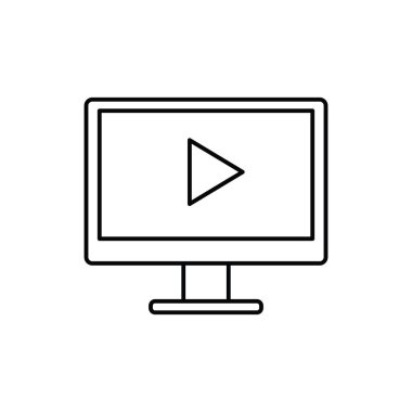 çevrimiçi video izole edilmiş tek bir simge satır veya ana hat biçimi