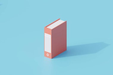 dosya dizini ya da tutucu belge tek izole nesne. İzometrik görünümlü 3d görüntüleme