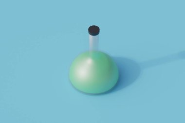 Laboratuvar camı tek bir izole nesne. 3d eşölçümleme eşölçümü